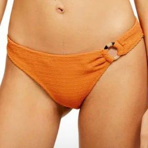 Topshop Burnt Orange Ribbed Texture Bikini Bottom Size 8 NWOT